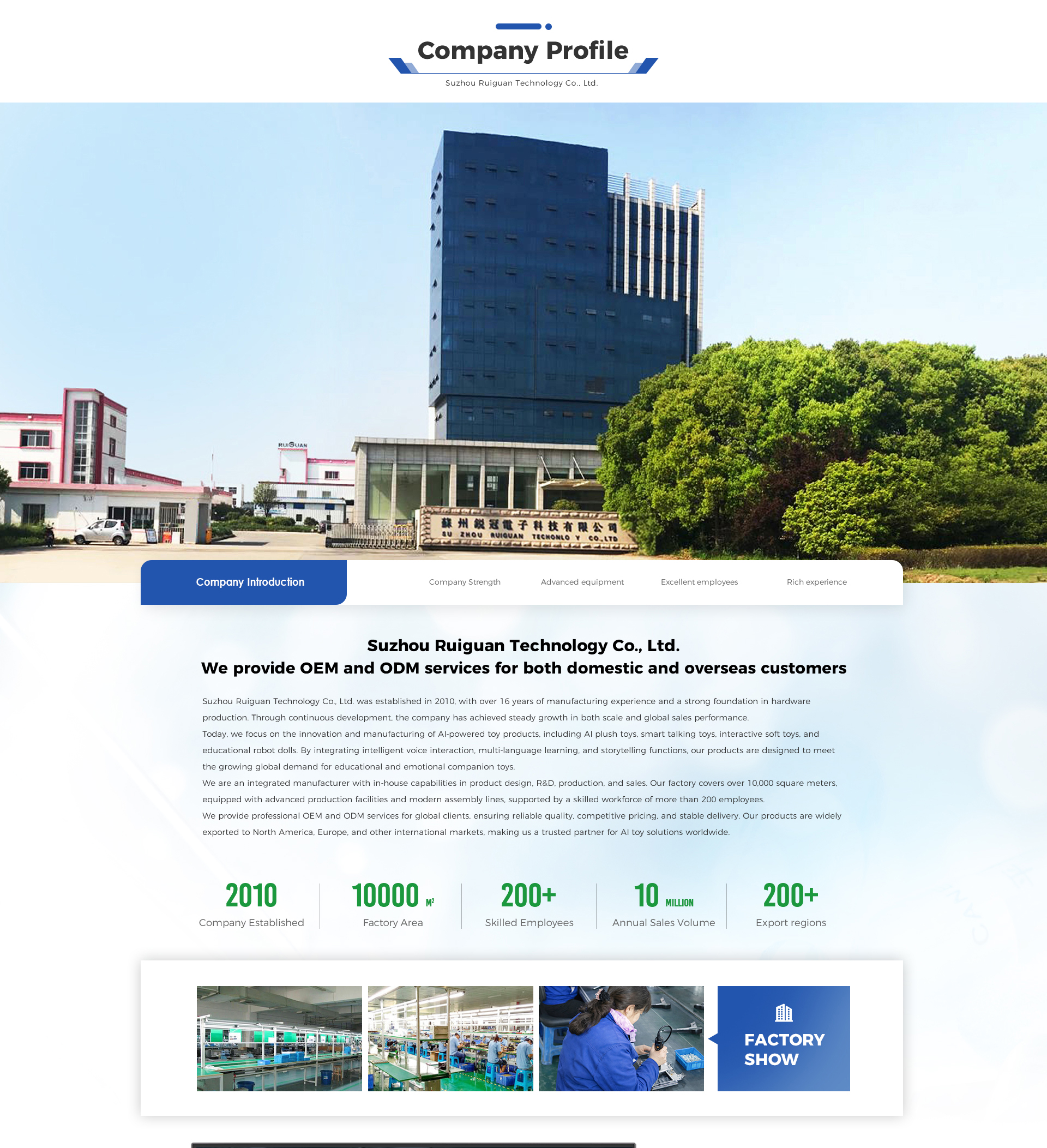 ESPS manufacturing capability showcase