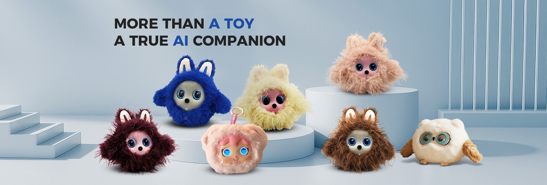 Smart companion robot toys with LED eyes and voice dialogue